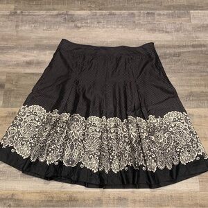 Talbots Floral Polka Dot Pleated Skirt Women’s Size 16